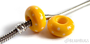 Yellow donut beads